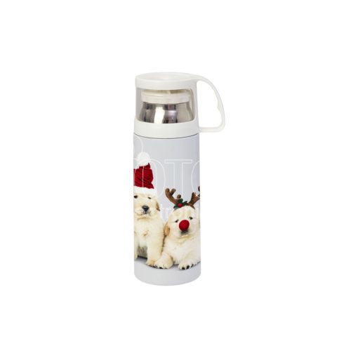 350 ml Sublimation Portable Stainless Steel Vacuum Bottle with Cup Cap