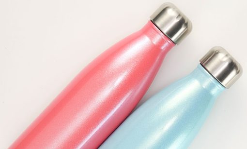 Iridescent-Paint-Colored-Glitter-Stainless-Steel-Cola-Shaped-Water-Bottle