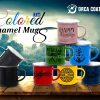 Colored enamel Mugs