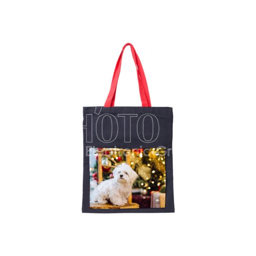 Sublimation Colored Handle Canvas Tote Bag with White Patch