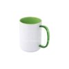 15 oz. Sublimation Inside & Handle Colored Ceramic Mug with Glass Handle