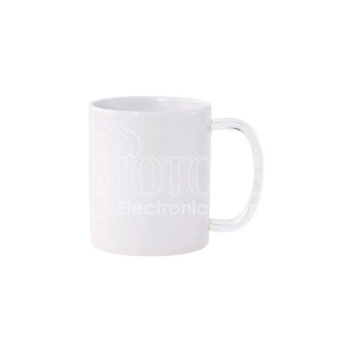 11 oz. Sublimation Ceramic Mug with Clear Glass Handle