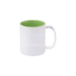 11 oz. Sublimation Inside-Colored Ceramic Mug with Clear Glass Handle