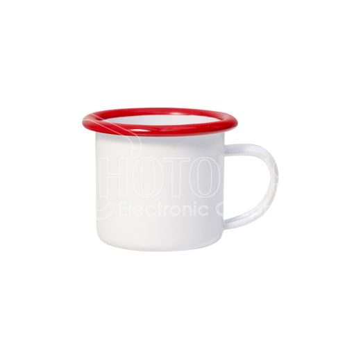 6 oz. Sublimation Enamel Mug with Colored Brim