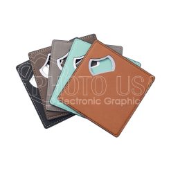 Engraving Blank PU Leather Square Bottle Opener