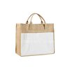 Sublimation Jute Gusset Tote Bag with White Patch