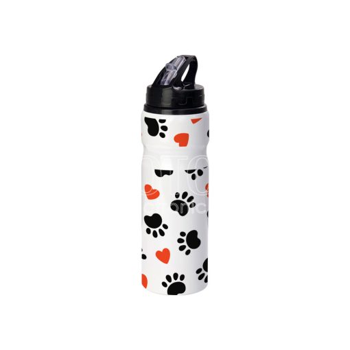600 ml Sublimation Aluminum Sports Water Bottle with Straw Lid and Finger Grip