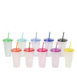 700 ml Custom Color Changing Straw Cups