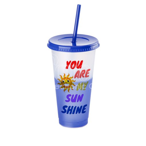 700 ml Custom Color Changing Straw Cups