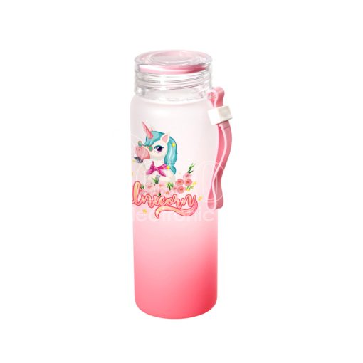 Sublimation Colored Frosted Glass Water Bottle