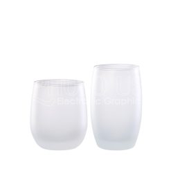 sublimation frosted stemless wine glasses