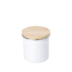 Sublimation Bamboo Lid Enamel Kitchen Canisters