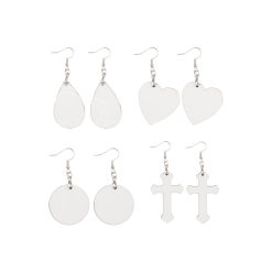 sublimation double-sided MDF earrings