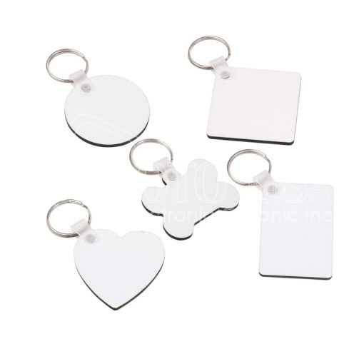 sublimation double-sided MDF keychains