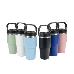 This custom tumbler is made of high-quality food-grade stainless steel. It has double-wall vacuum construction to retain the temperature of your drink for hours.